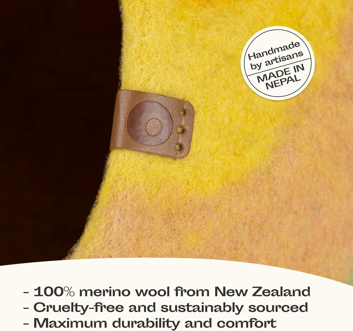Premium Felt Cat Bed Cave - Handmade 100% Merino Wool Bed for Cats and Kittens