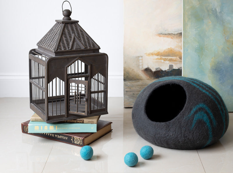 cat bed cave in the home interior